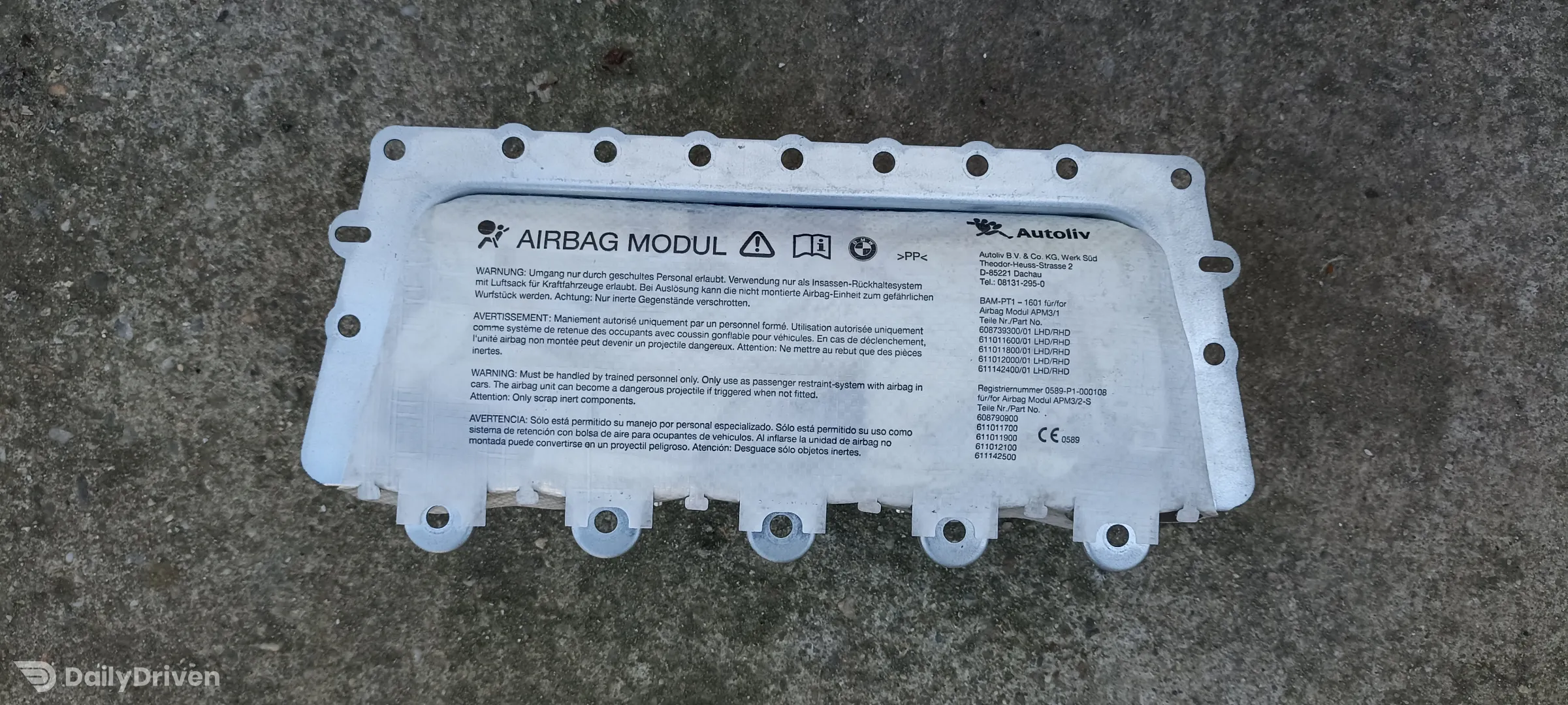 Airbag pasager BMW Seria 5 F10 F11, 39923039902