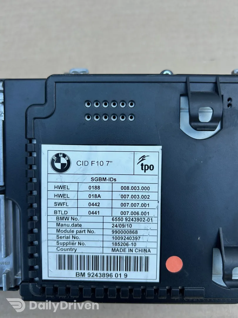 Display navigatie mica CIC BMW Seria 5 F10 F11, 9243896