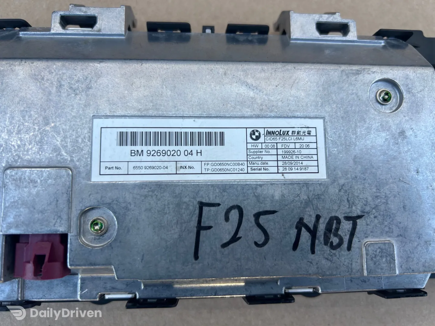 Display navigatie mica BMW X4 F26, 9269020