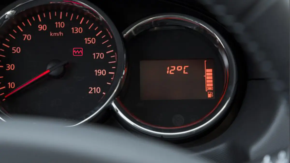 Instrumentbrættets "zig-zag" advarsel (gul/orange rektangel) – betydning og afhjælpning