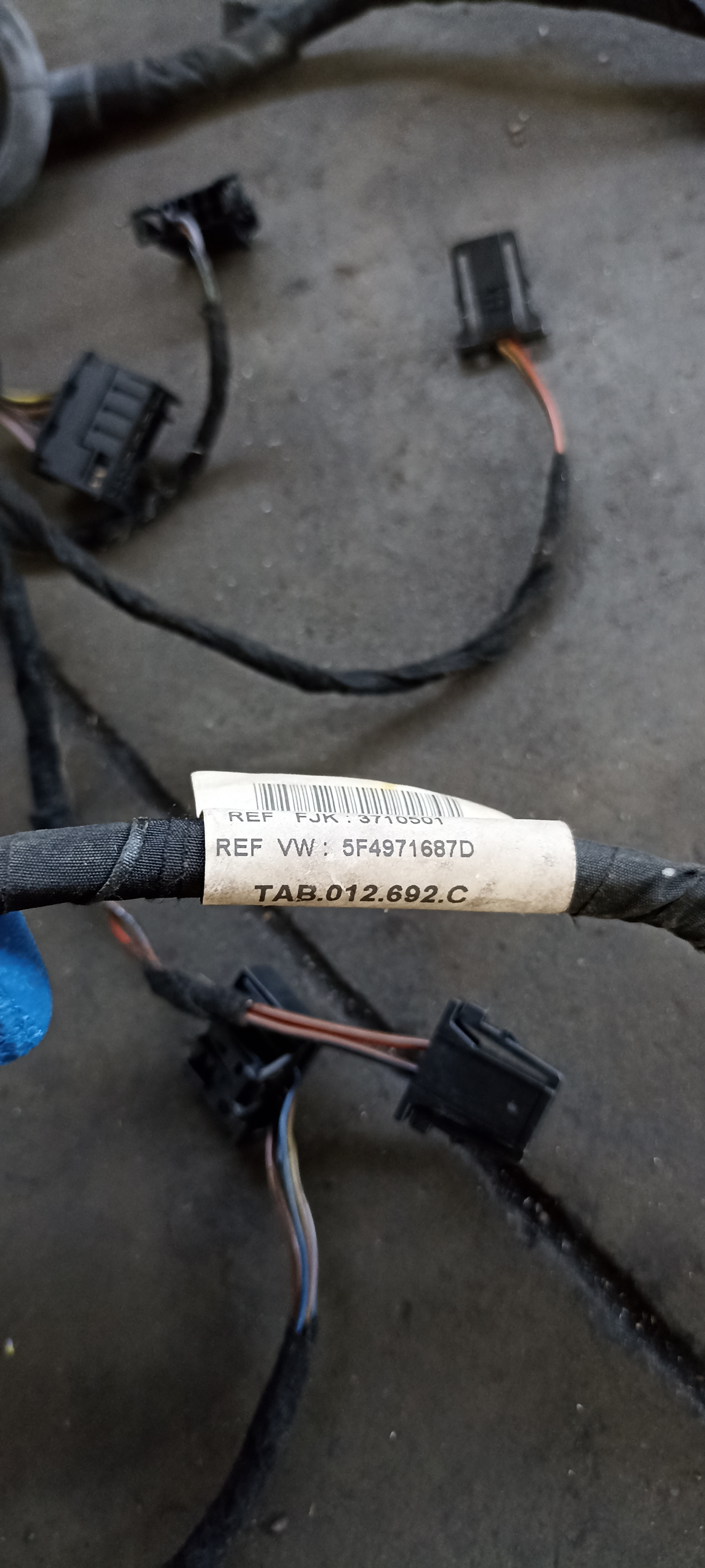 Instalatie electrica usa dreapta spate Seat Leon FR, 5F4971687D