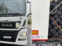 23 de tone de cauciucuri uzate au fost intoarse de la granita