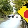 Significado del indicador de octágono rojo y flecha negra en la señalización vial
