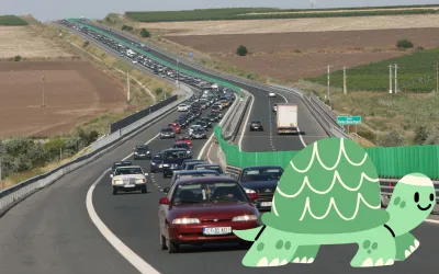 Amenda pentru rularea cu viteza prea mică: 450 lei și puncte de penalizare