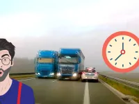Cât durează depășirea între două camioane - calculul matematic și implicațiile în trafic