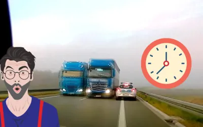 Cât durează depășirea între două camioane - calculul matematic și implicațiile în trafic