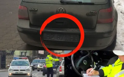 Amendă între 290 și 435 lei pentru plăcuțele de înmatriculare murdare sau deteriorate