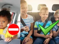 Amenzi între 580-725 lei pentru nerespectarea regulilor de transport auto al copiilor