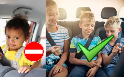 Amenzi între 580-725 lei pentru nerespectarea regulilor de transport auto al copiilor