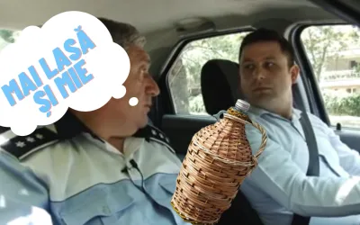 Vinu’ de Vrancea aluneca mai usor la proba practica pentru obtinerea permisului de conducere.  Arsita mare l-a facut pe un vrancean sa deguste … cat sa prinda curaj!