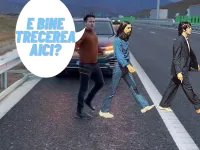 Inconstienta totala: magicianul Robert Tudor a oprit pe banda de urgenta a autostrazii pentru a se filma batjocorind CNAIR