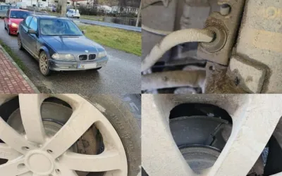 Se pare ca in Romania poti circula chiar si atunci cand nu ai discuri de frana la rotile din fata