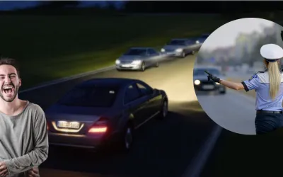 I-a fost RIDICAT permisul de conducere PENTRU CA A FOST SURPRINS DE POLITIE DAND FLASH-URI masinii din fata!