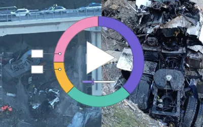 VIDEO: Momentul în care un șofer din România a căzut cu TIR-ul de pe un viaduct la o înălțime de 20 de metri
