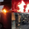 VIDEO: Șofer român de TIR a fost salvat în ultima clipă din camionul său care a explodat în Ungaria. "M-am născut a doua oară".
