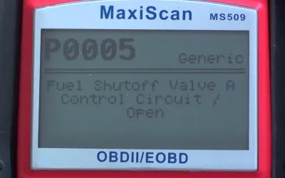 Ce este codul de eroare OBD2 P0005 și cum se diagnostichează corect