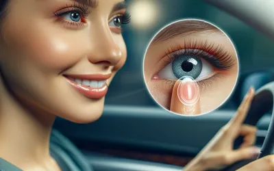 Este sigur să conduci purtând lentile de contact?