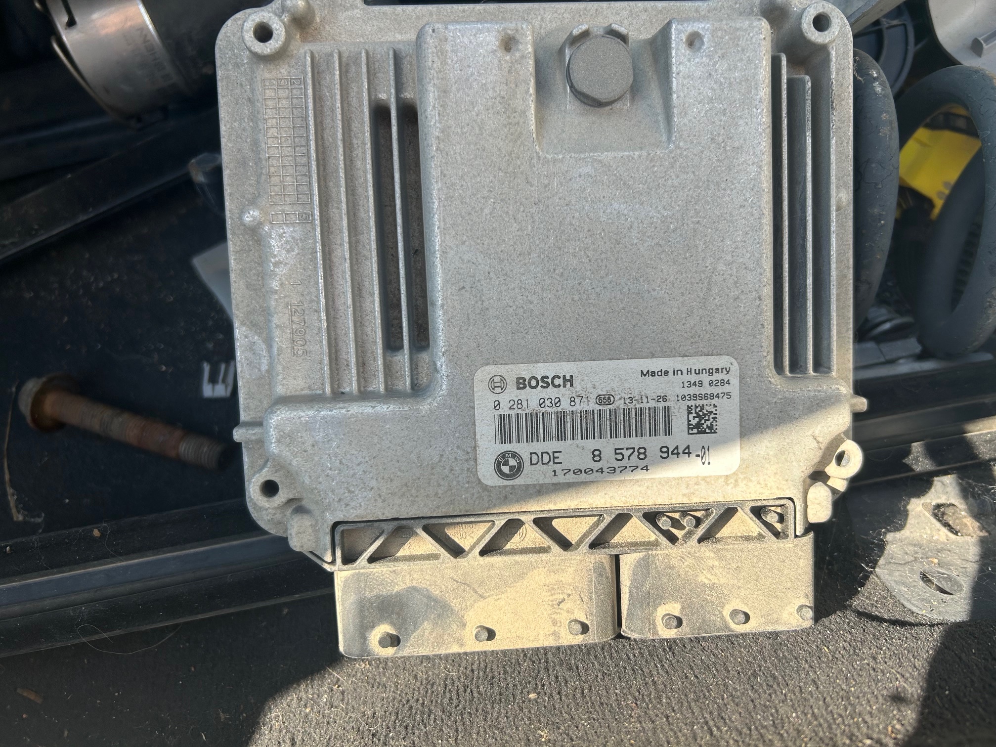 Calculator motor BMW Seria 3 F30 F31, 2.0, N47, 8578944, 0281030871